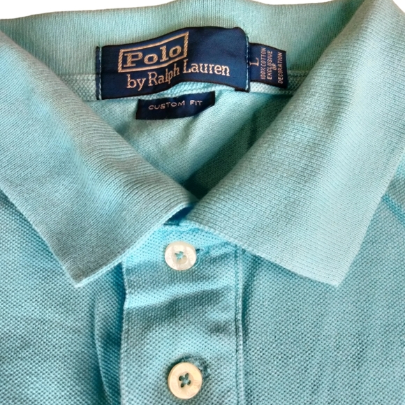 Polo by Ralph Lauren Men's Sky Blue Polo Shirt Sz. L - Picture 4 of 5